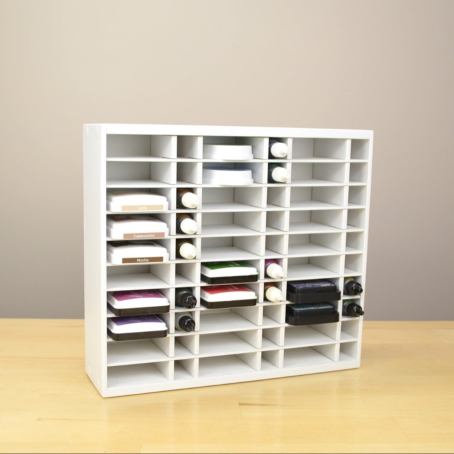 Angle view of the 30 Ink Pad and Refill organizer from Organizemore.