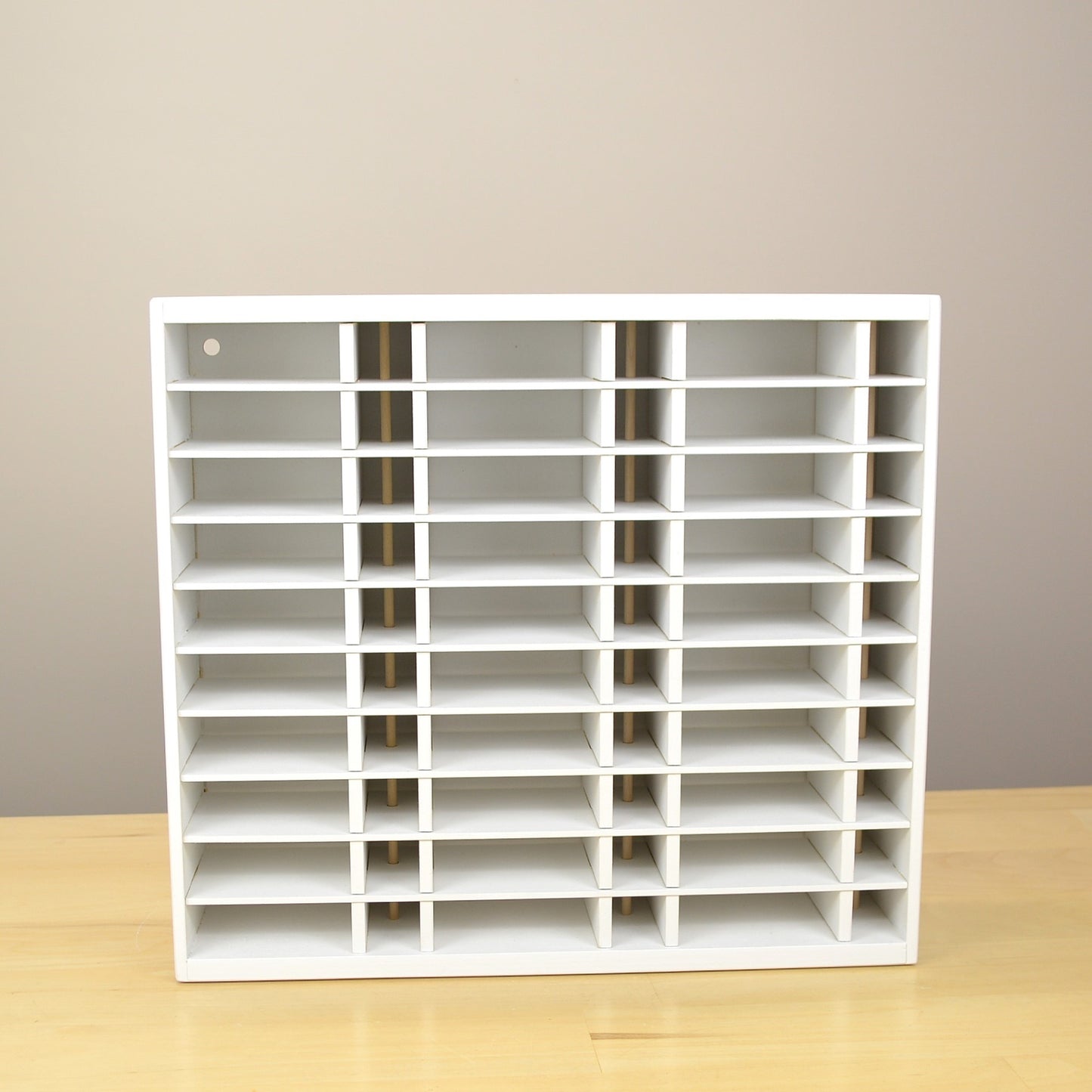Front view on an empty 30 Ink Pad and Refill Bottle organizer from OrganizeMore.