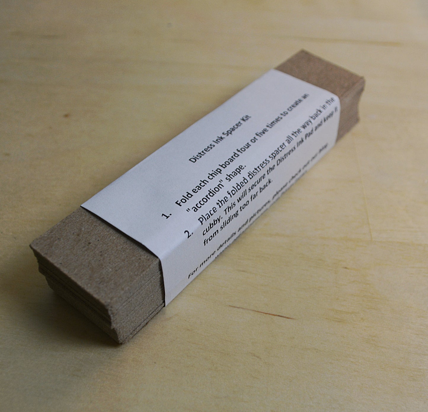 one pack of ink pad spacers designed for distress stamp pads