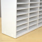 Closeup view of the ink pad organizer inserts on the 36 Ink Pad holder for Stampin Up. 