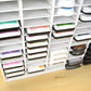 Top view showing Hero Arts ink pads in the 60 Standard Ink Pad organizer. 