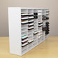Side view of the 72 Standard Ink pad organizer with ink pads. 
