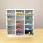 Colorful craft markers in a white organizer made to hold 360 Copics. 