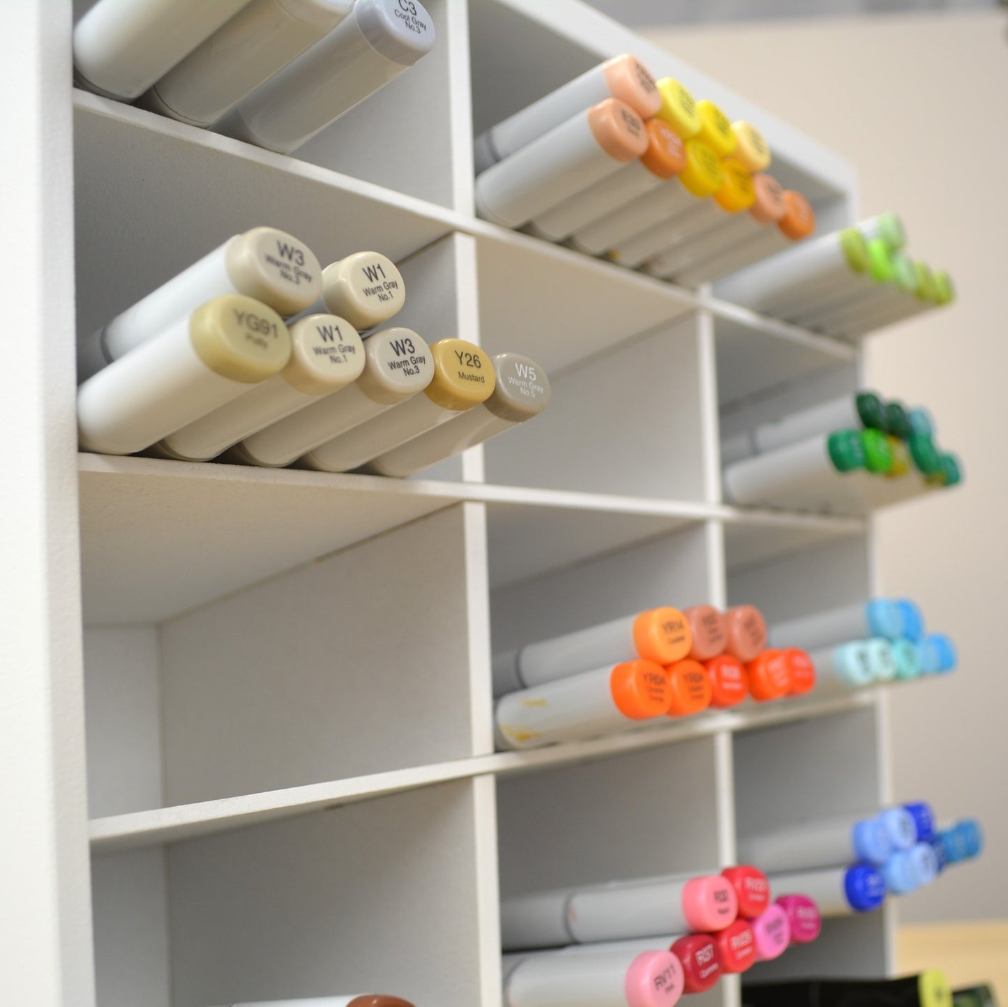 Closeup of the Pro Marker Organizer made by OrganizeMore. 