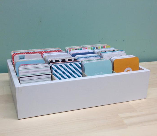 Journaling Card Caddy main photo with cards displayed.