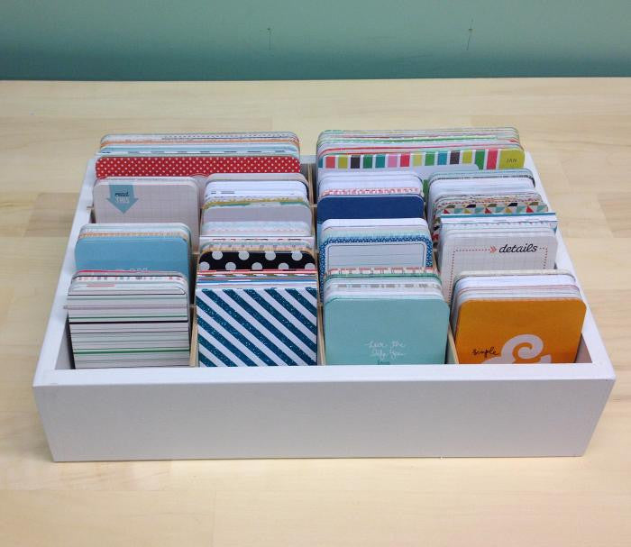 An above view photo of the entire Journaling Card Caddy- Standard.