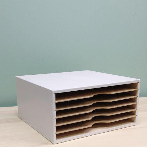 Stackable Paper main view photo. This photo shows the size and the slots for the 12x12 paper to fit in. 
